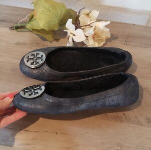 Tory Burch Fur Lined Leather Flats Womens Career